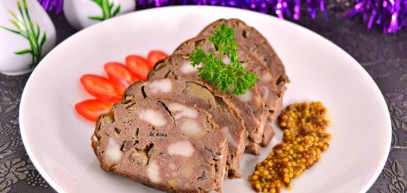 Зельц печеночный