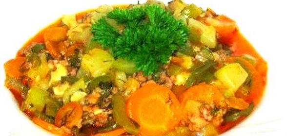 Рагу с фаршем и овощами
