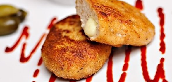 Куриные котлеты с плавленым сыром