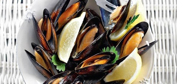 Мидии с белым вином