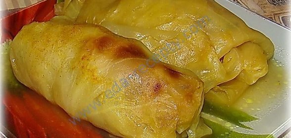 Постные голубцы с грибами