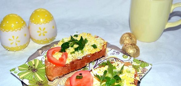 Гренки по-домашнему с яйцом