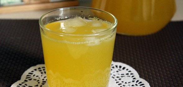 Апельсиновый напиток с зеленым чаем