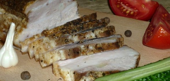 Сало,вареное в пакете