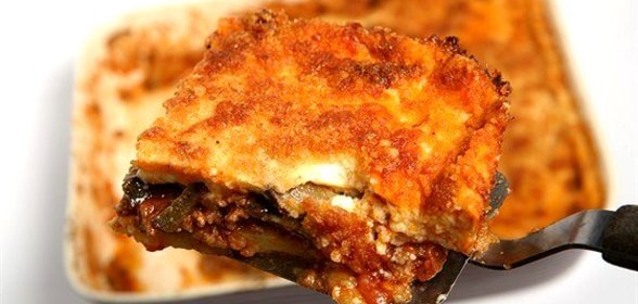 Вегетарианская мусака с сыром рикотта