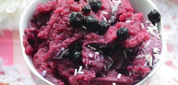 Чернично-яблочный мусс