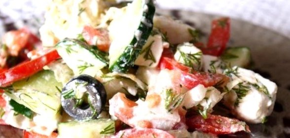 Греческий салат с капустой