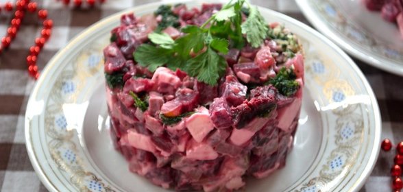 Салат с говяжьим языком