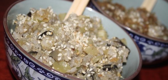 Жареный рис с летними овощами
