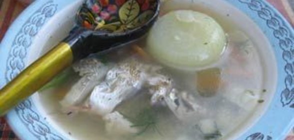 Уха из щуки с пшеном и водкой