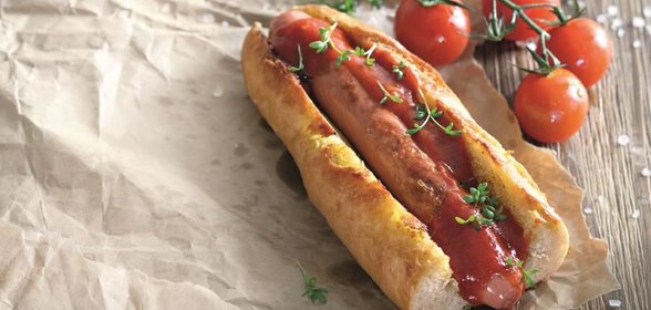 Хот-дог с домашним кетчупом