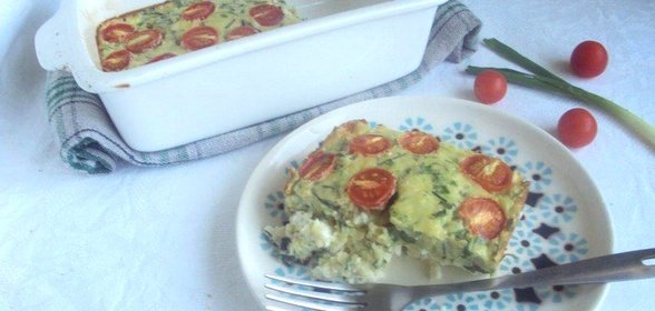 Клафути с помидорами черри и цукини