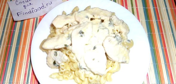 Куриное филе в сырно-чесночном соусе