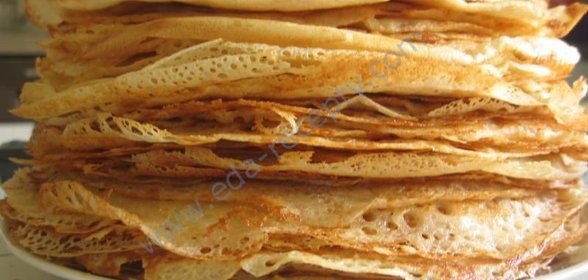 Пышные блины на сметане