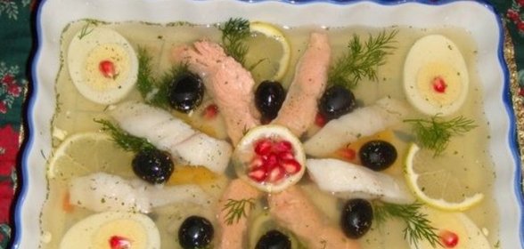 Заливное из красной рыбы