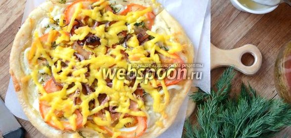 Пицца с кальмаром и осьминогом