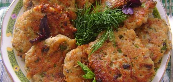 Овсяно-картофельные котлетки с грибами