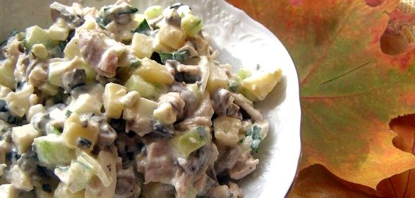 Салат Оливье с грибами