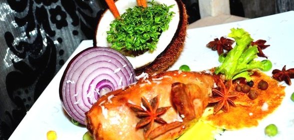 Перепелка с бадьяном в кокосовом молоке