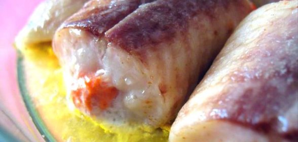Рыбные рулетики с рыбным муссом