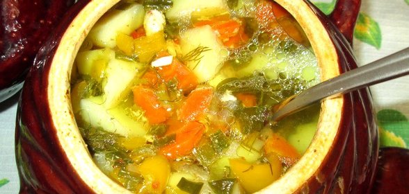 Курица с грибами и картофелем по-деревенски в горшочках