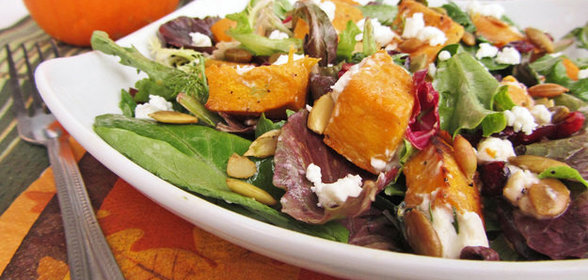 Осенний салат из тыквы