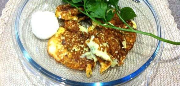 Оладьи кефирные кабачковые