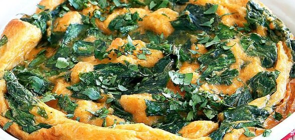 Запеченный зеленый омлет