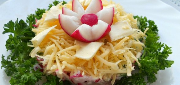 Салат из редиса и сыра