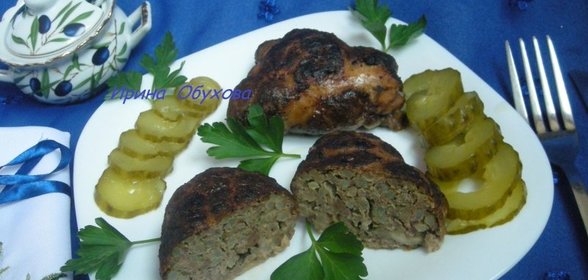 Печеночные котлетки в свиной сетке