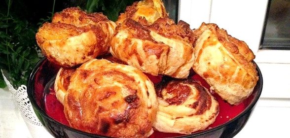 Слоеное тесто с творогом