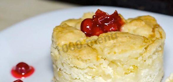 Тертый пирог с творогом