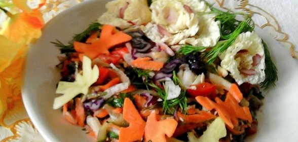 Витаминный салат Бабочки-цветочки