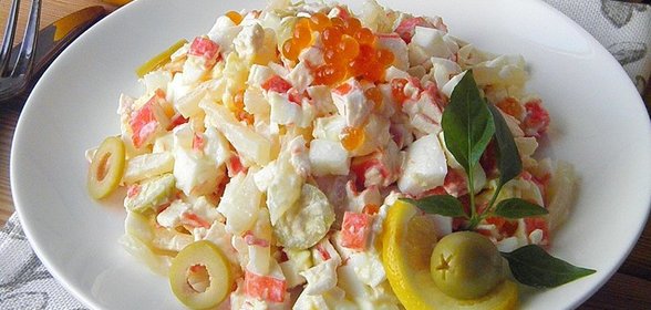 Салат с кальмарами самый вкусный