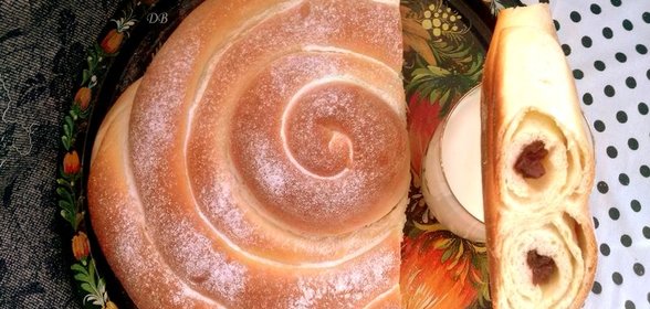 Пирог Улитка с вишней