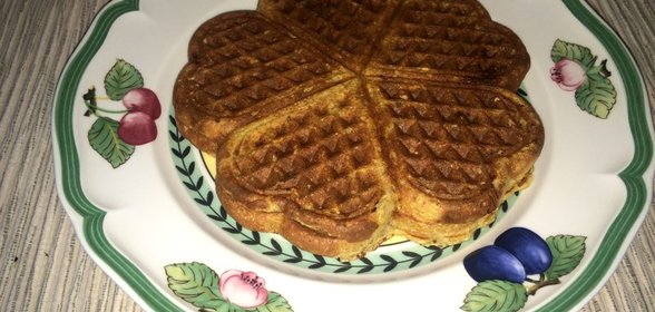 Банановые вафли в вафельнице