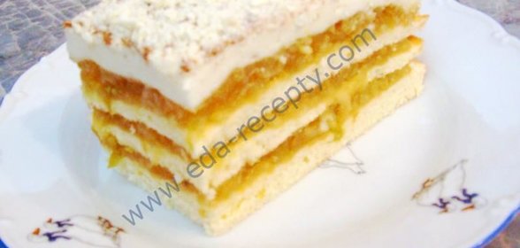 Яблочно-пудинговое пирожное пляцок