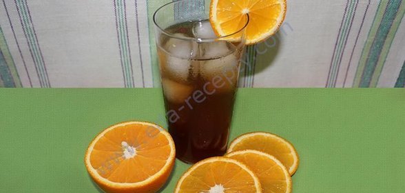 Холодный чай с апельсином