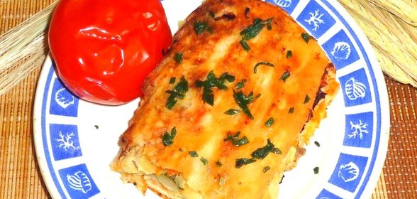 Рулет с карпом и овощами