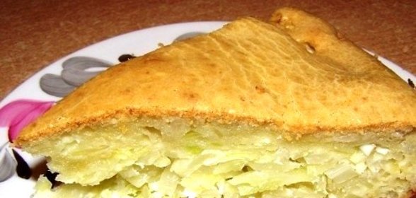 Шарлотка с капустой в духовке