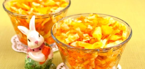 Салат с капустой, яблоками и апельсинами