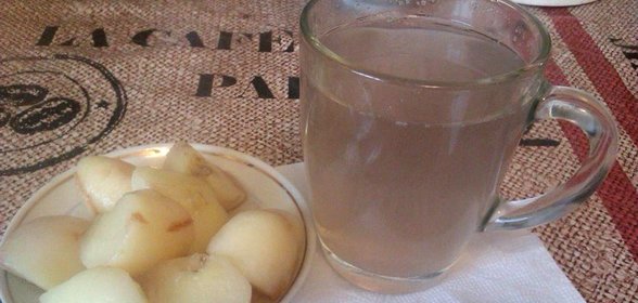 Компот из инжирных персиков