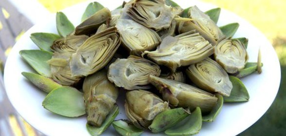 Вареные артишоки