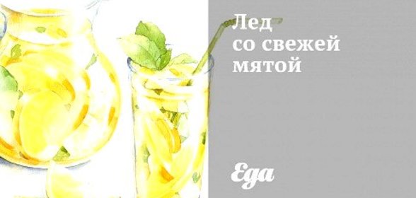 Лед со свежей мятой