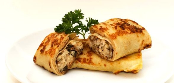Блины с шампиньонами