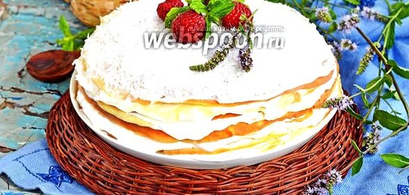 Блинный торт со сметанным кремом