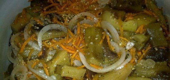 Баклажаны по-корейски быстрого приготовления