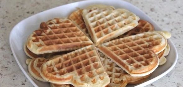 Вафельное печенье в вафельнице
