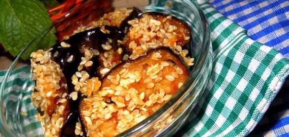 Баклажаны с кунжутом