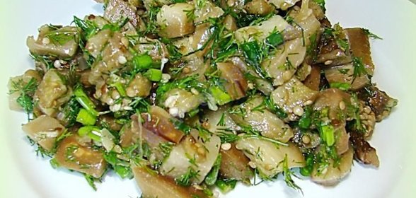 Грузинская закуска к шашлыку Баклажаны на мангале